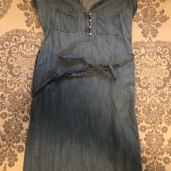 Gap Chambray MIDI dress with tie - Picture 3 of 4